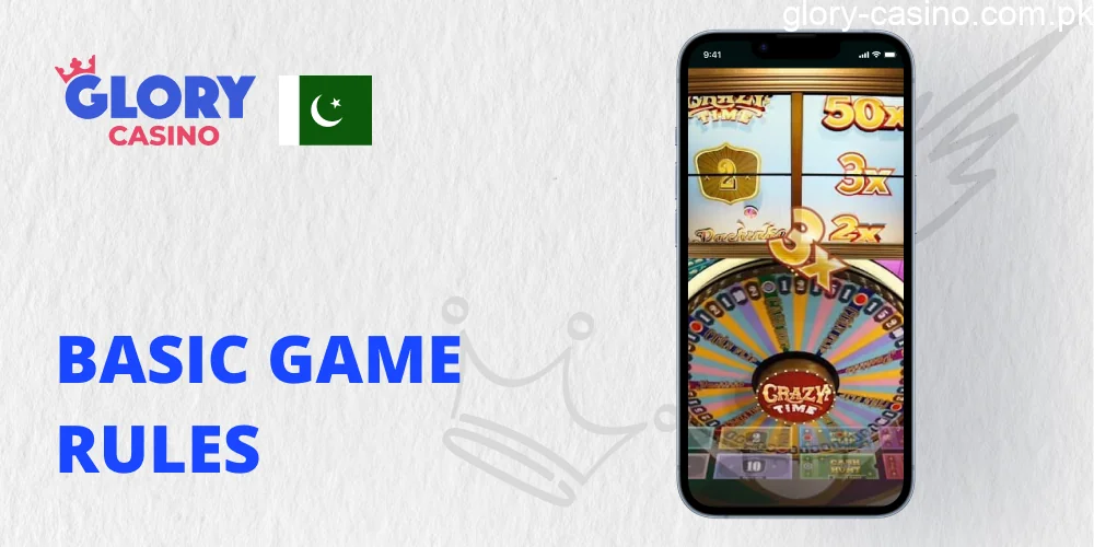 Game Rules of Crazy Time Game at Glory Casino Pakistan