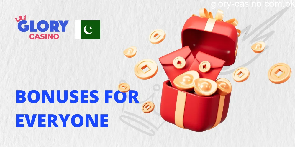 Bonus gift box in Glory Casino