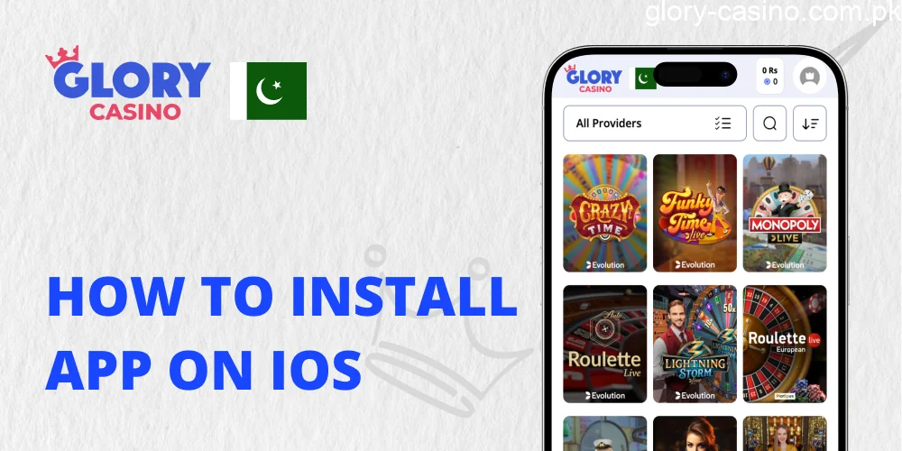How to download and install Glory Casino App on iOS