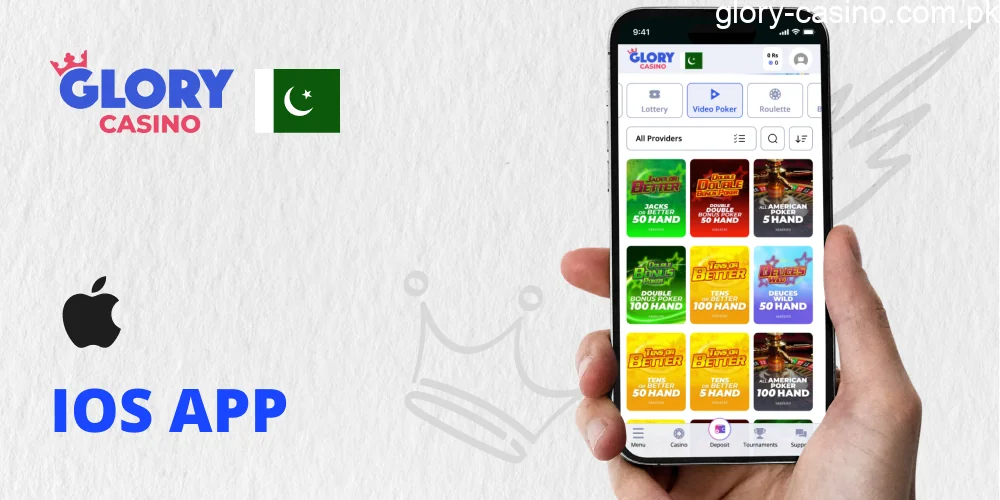 How to download iOS App Glory Casino