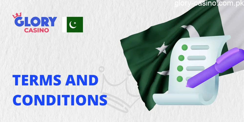 Terms and Conditions in Glory Casino PK