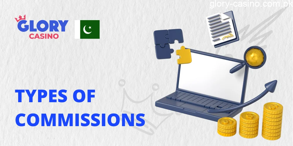 Types of Commissions in the Affiliate Program at Glory Casino PK
