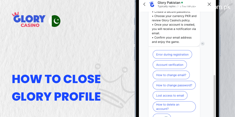 How to Delete Glory Casino Account