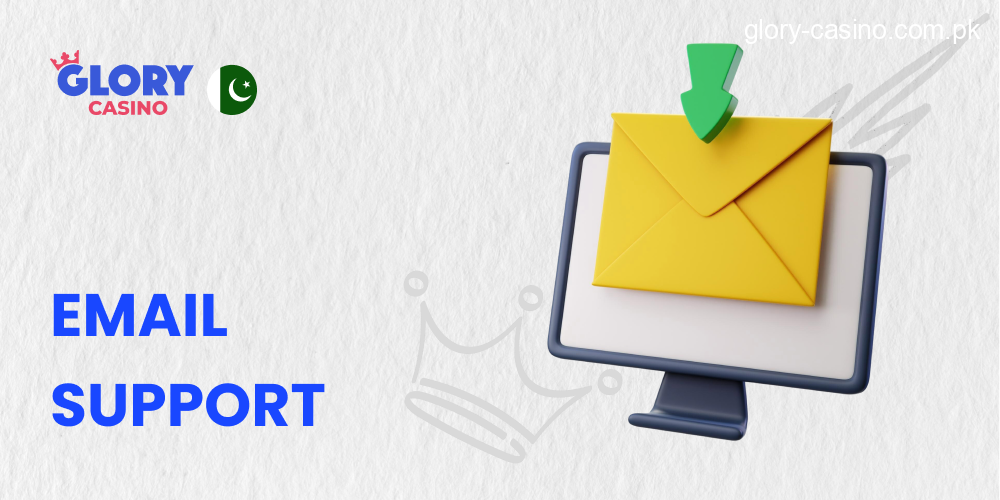 Email Support in Glory Casino PK