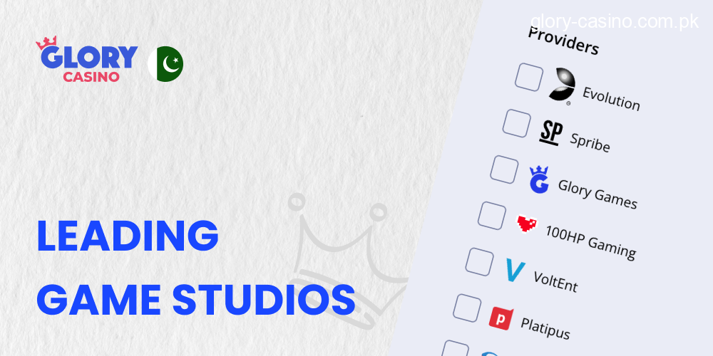 Top Game Studios in Glory Casino