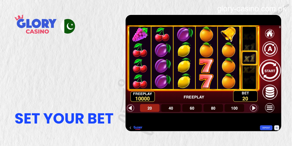 Set your Bet and Start Playing in Glory Casino Pakistan