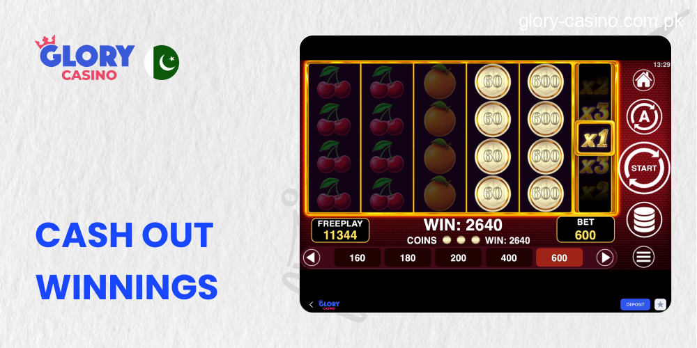 Withdraw your Winnings in Glory Casino Pakistan